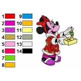 Minnie Mouse Candy Christmas Embroidery Design